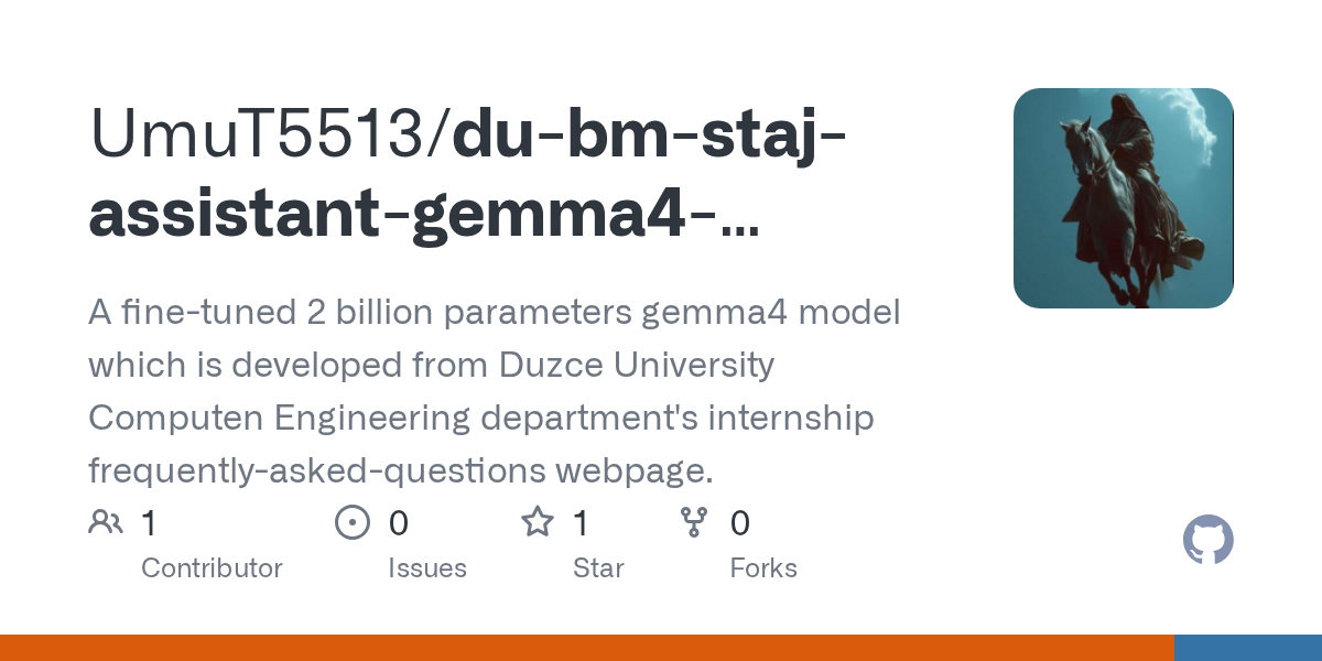 Düzce Internship Assistant (Gemma 4 2B, LoRA)